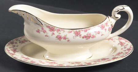 Bride's Bouquet Gravy Boat & Underplate