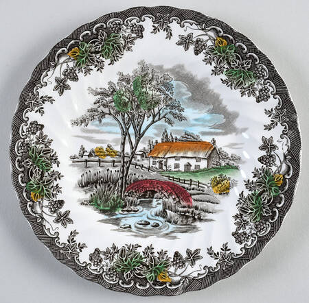 The Brook Brown Multicolor Salad Plate