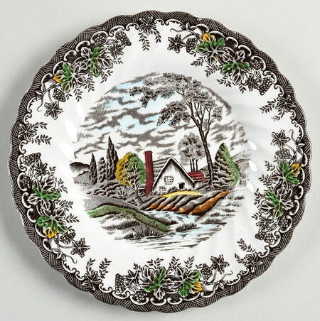 The Brook Brown Multicolor Bread & Butter Plate