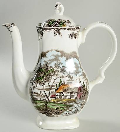 The Brook Brown Multicolor Coffee Pot & Lid