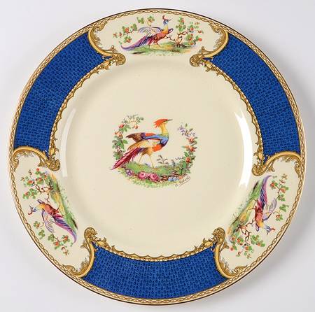 Chelsea Bird Blue Large Dinner Plate