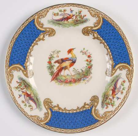 Chelsea Bird Blue Bread & Butter Plate