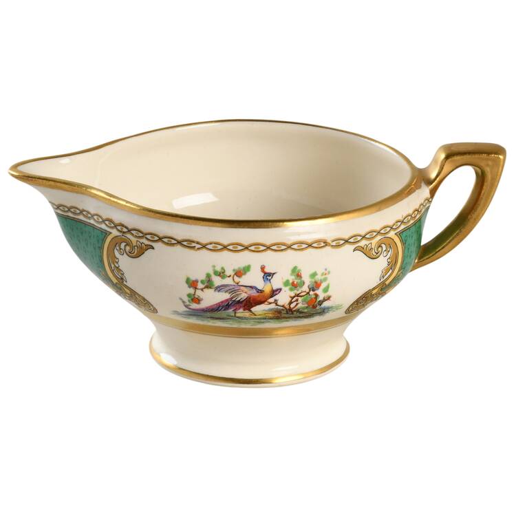Chelsea Bird Green (Enamel) Creamer by Myott Staffordshire