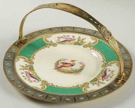 Chelsea Bird Green (Enamel) Show Or Decorative Plate (Charger)