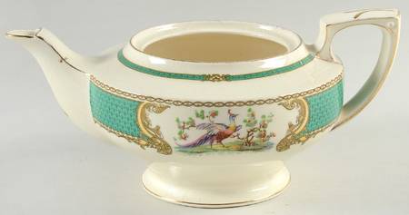 Chelsea Bird Green (Enamel) Teapot No Lid