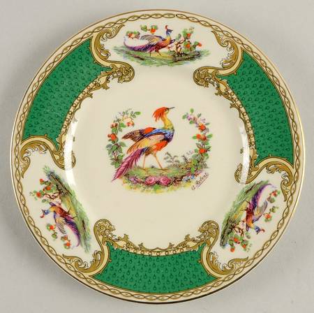 Chelsea Bird Green (Enamel) Bread & Butter Plate