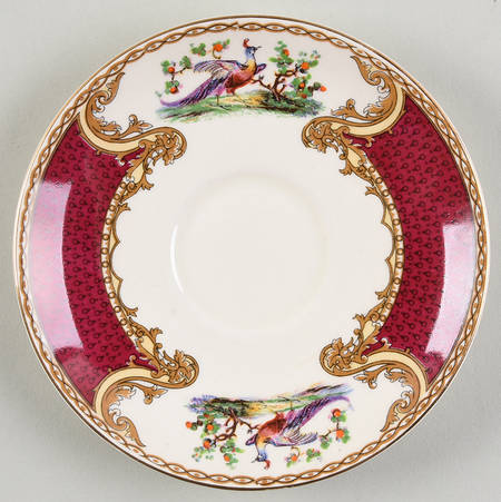 Chelsea Bird Red Saucer for Footed Cup