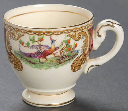 Chelsea Bird Red Footed Demitasse Cup