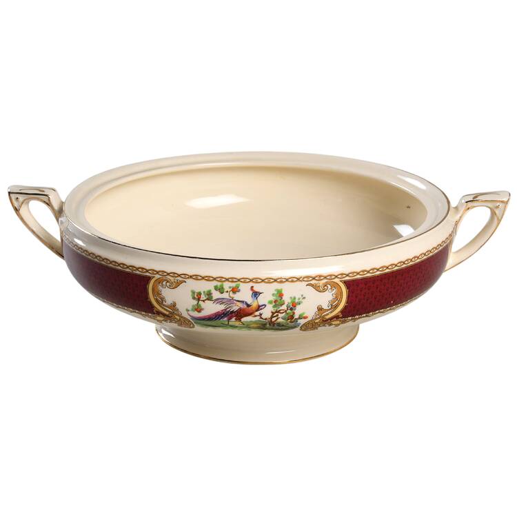 Chelsea Bird Red Round Vegetable No Lid