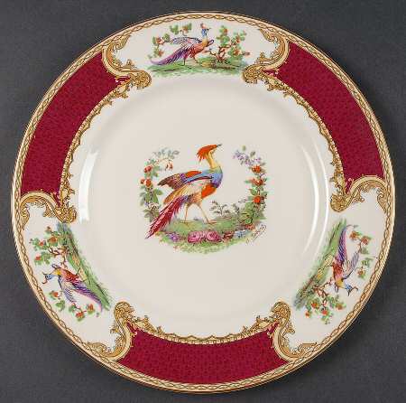 Chelsea Bird Red Luncheon Plate