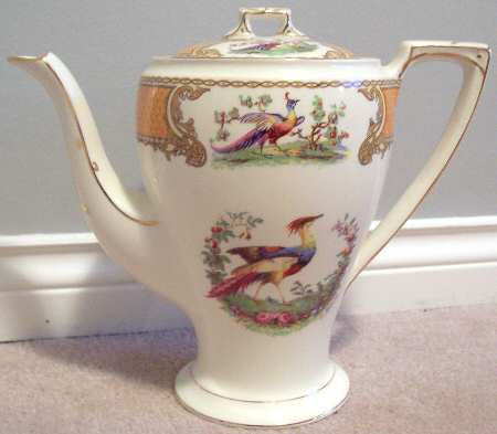 Chelsea Bird Yellow Coffee Pot & Lid