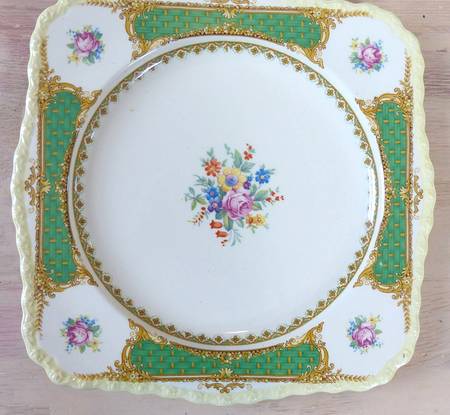 Classic Green Square Salad Plate