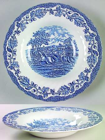 Country Life Blue Rim Soup Bowl
