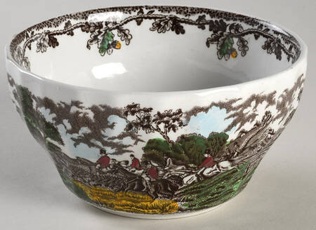 Country Life Brown Multicolor Open Sugar Bowl by Myott Staffordshire