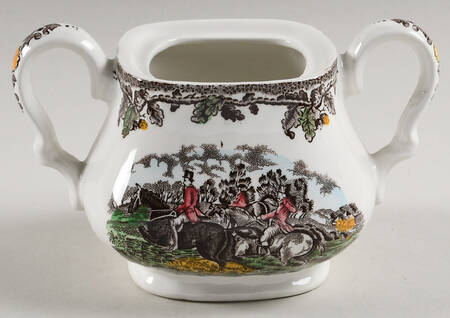 Country Life Brown Multicolor Sugar Bowl No Lid