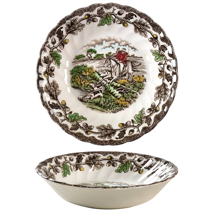Country Life Brown Multicolor Fruit/Dessert (Sauce) Bowl by Myott Staffordshire