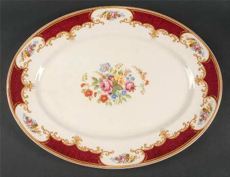 Coronation Rose 16" Oval Serving Platter