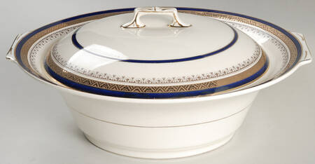 The Crowning Cobalt Round Covered Vegetable