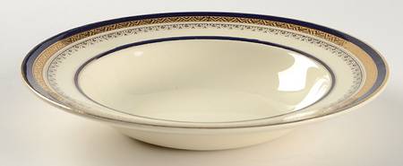 The Crowning Cobalt Rim Soup Bowl by Myott Staffordshire