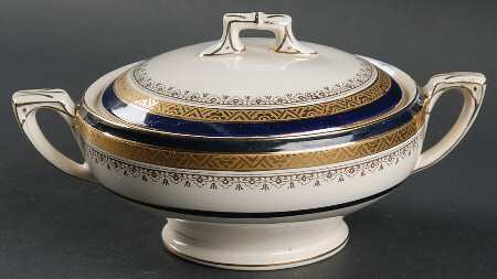 The Crowning Cobalt Sugar Bowl & Lid