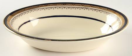 The Crowning Cobalt 9" Oval Vegetable Bowl