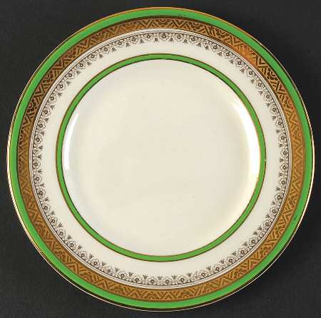 The Crowning Green Bread & Butter Plate