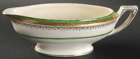 The Crowning Green Gravy Boat