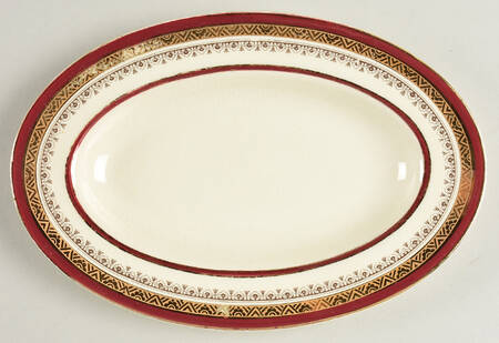 The Crowning Maroon Underplate for Gravy Boat