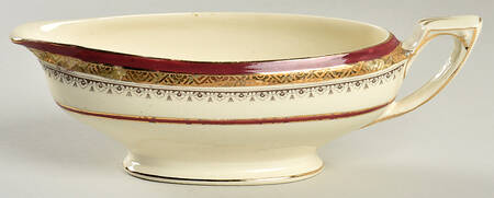 The Crowning Maroon Gravy Boat