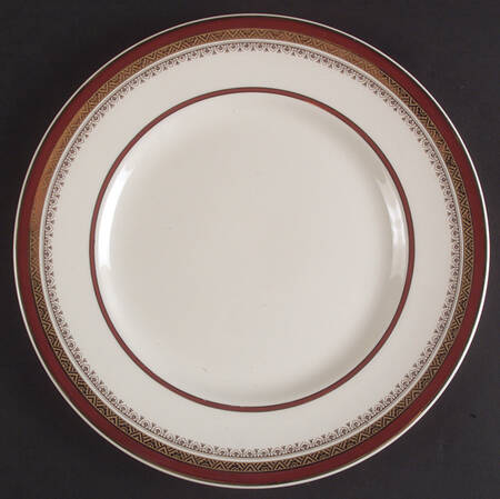The Crowning Maroon Dinner Plate