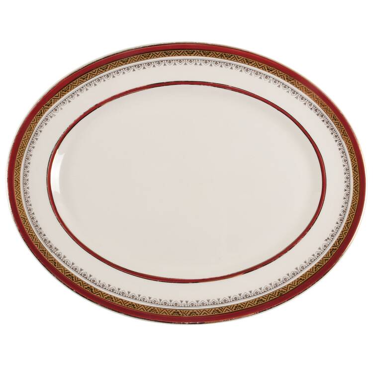 The Crowning Maroon 12" Oval Serving Platter