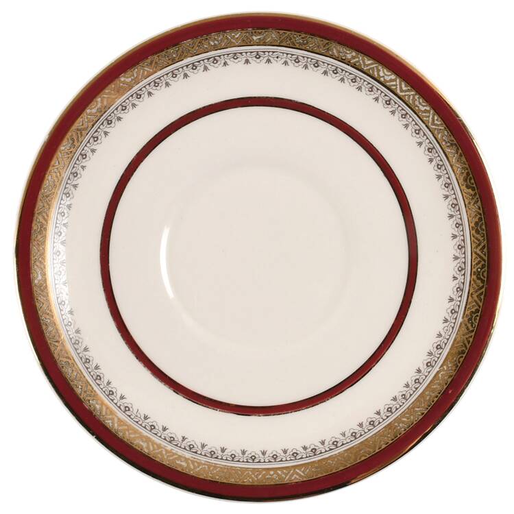 The Crowning Maroon Saucer for Cream Soup Bowl