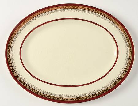 The Crowning Maroon 11" Oval Serving Platter