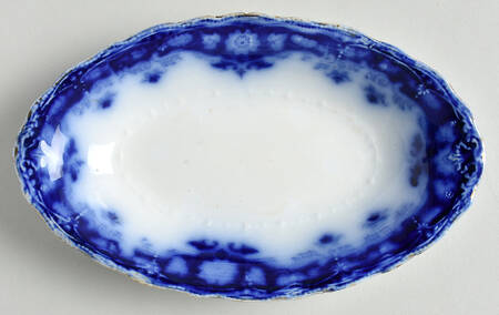 Crumlin (Flow Blue) Underplate for Gravy Boat