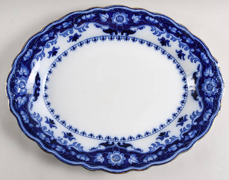 Crumlin (Flow Blue) 17" Oval Serving Platter