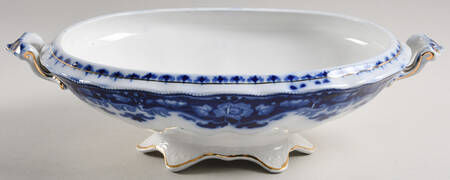 Crumlin (Flow Blue) Oval Vegetable No Lid