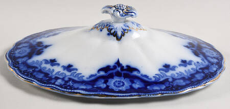 Crumlin (Flow Blue) Lid for Oval Vegetable
