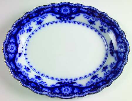 Crumlin (Flow Blue) 16" Oval Serving Platter