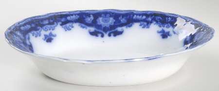 Crumlin (Flow Blue) 9" Oval Vegetable Bowl