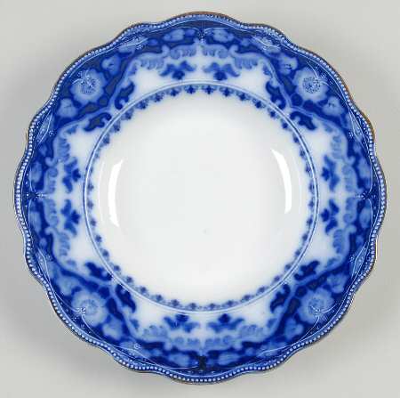 Crumlin (Flow Blue) Large Rim Soup Bowl