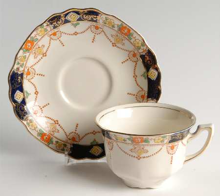 Derby Flat Cup & Saucer Set