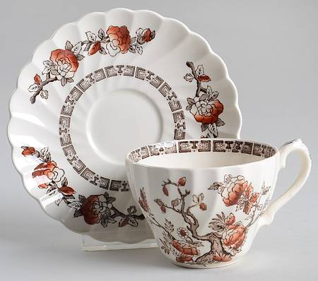 Dynasty (Swirled) Flat Cup & Saucer Set