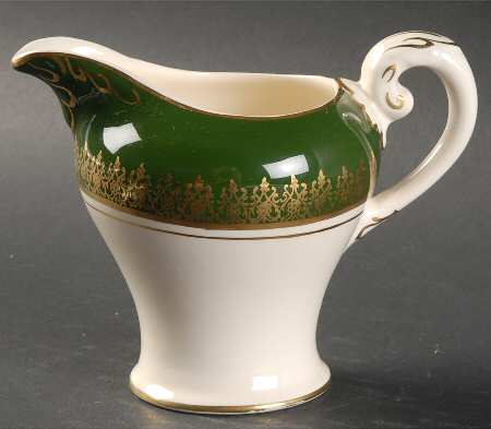 Elizabeth II Crowning Green Creamer