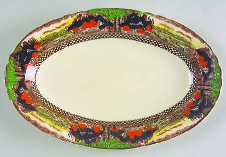 England's Countryside (Scalloped, Gold) Relish/Gravy Underplate