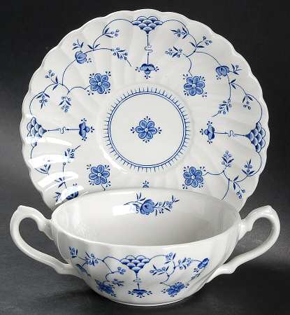 Finlandia Flat Cream Soup Bowl & Saucer Set