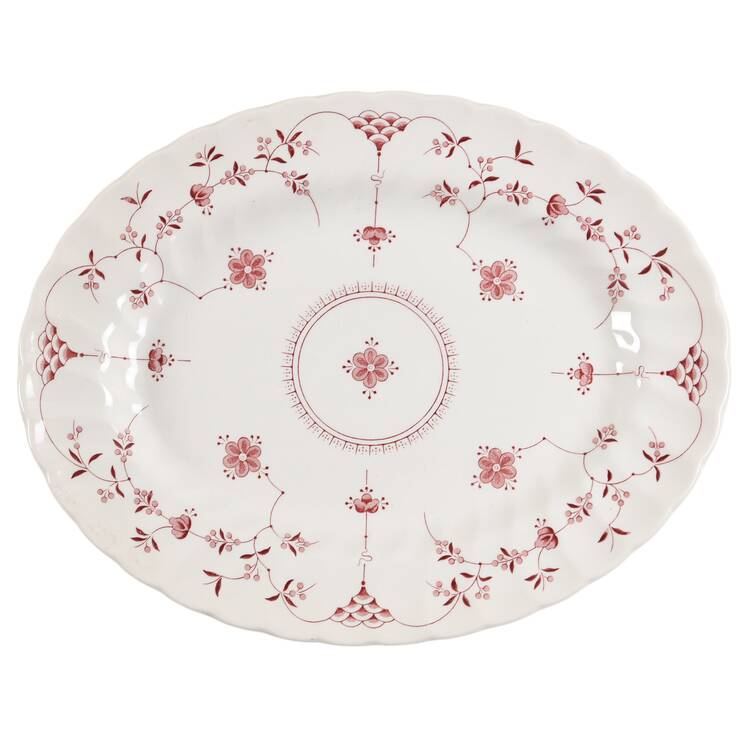 Finlandia Pink 12" Oval Serving Platter