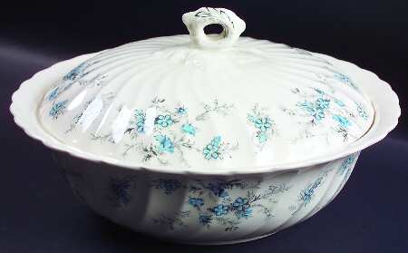 Forget Me Not Round Covered Vegetable