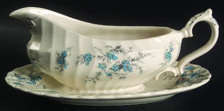 Forget Me Not Gravy Boat & Underplate/Relish