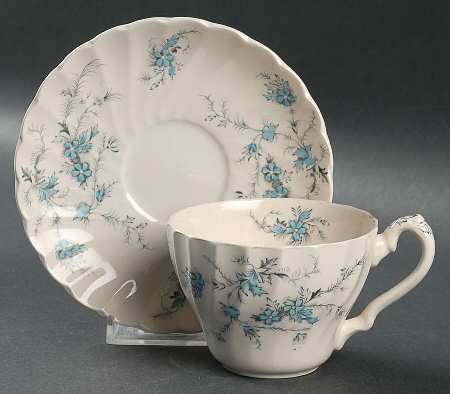Forget Me Not Flat Cup & Saucer Set