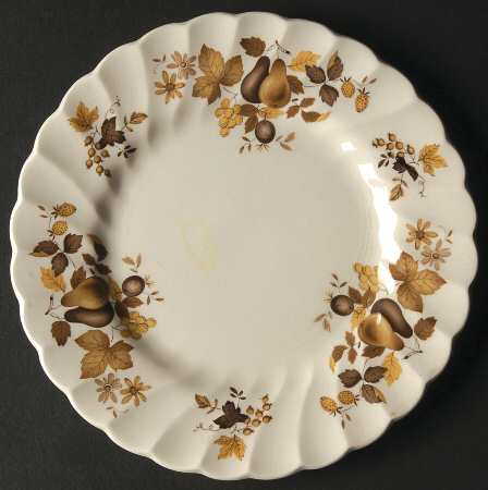 Golden Fruit Bread & Butter Plate